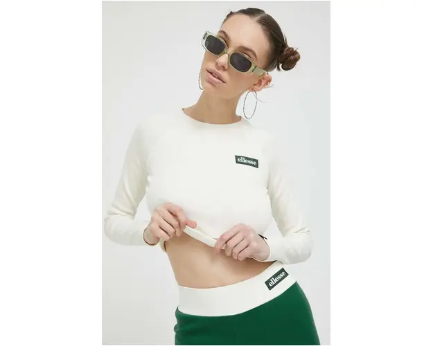 Ellesse longsleeve femei, culoarea bej