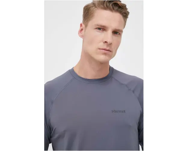 Marmot longsleeve sport Windridge culoarea gri, neted