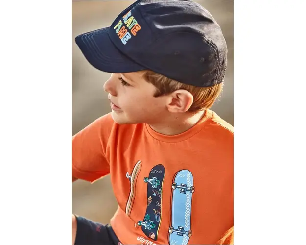 Mayoral caciula copii culoarea albastru marin, din tesatura neteda