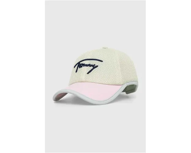 Tommy Jeans sapca culoarea verde, cu imprimeu