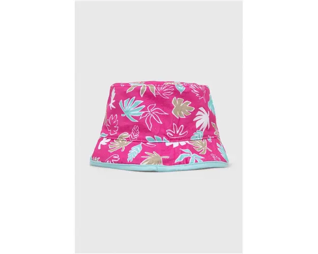 United Colors of Benetton palarie reversibila din bumbac pentru copii culoarea violet, bumbac