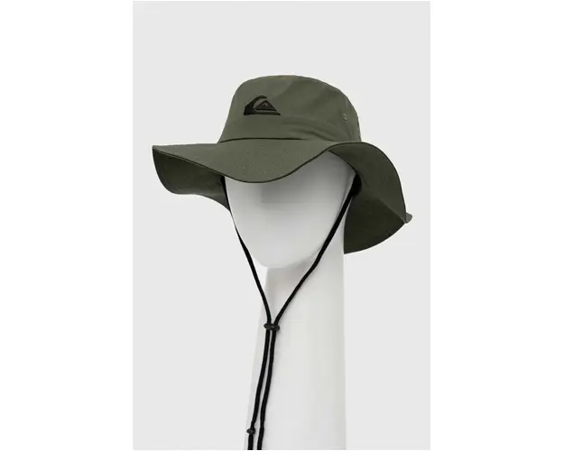 Quiksilver palarie din bumbac culoarea verde, bumbac