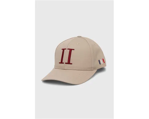 Les Deux sapca de baseball din bumbac culoarea albastru marin, cu imprimeu