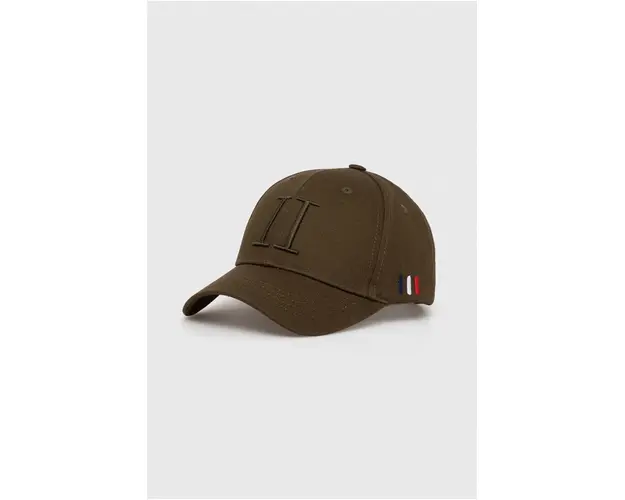 Les Deux sapca de baseball din bumbac culoarea verde, cu imprimeu