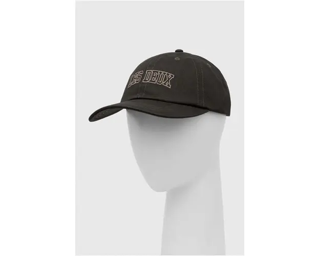 Les Deux sapca de baseball din bumbac culoarea bej, cu imprimeu