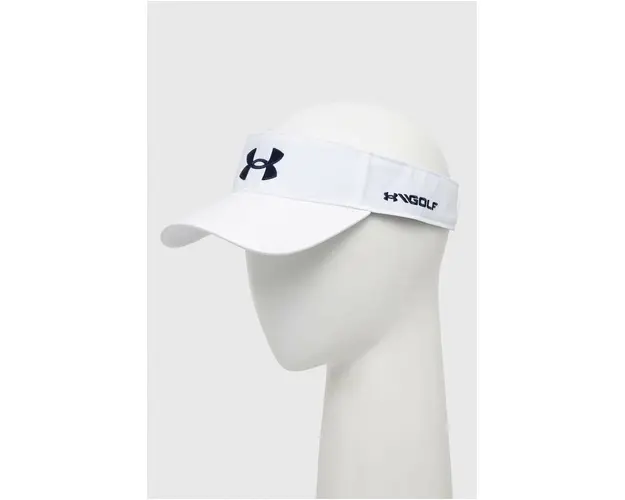 Under Armour sapca cozoroc culoarea alb, cu imprimeu