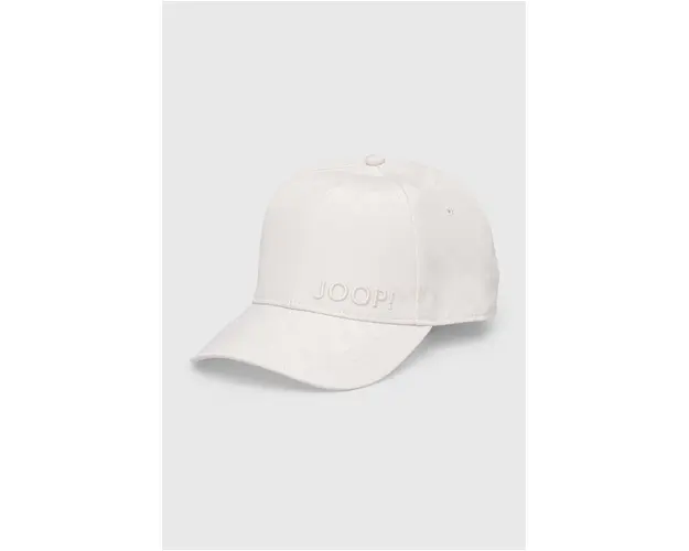 Joop! sapca culoarea alb, cu imprimeu