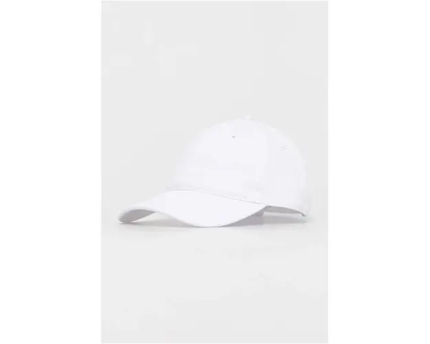 Lacoste sapca de baseball din bumbac culoarea alb, neted