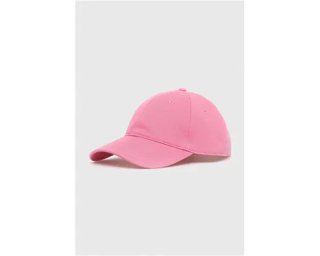 Lacoste sapca de baseball din bumbac culoarea roz, neted