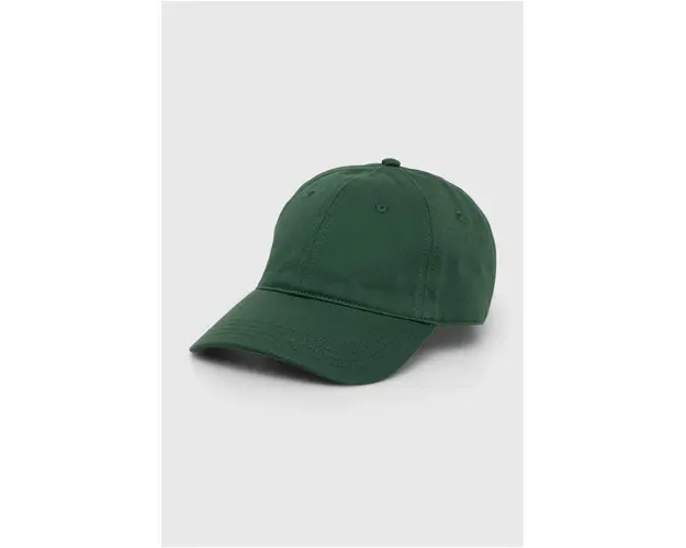 Lacoste sapca de baseball din bumbac culoarea verde, neted