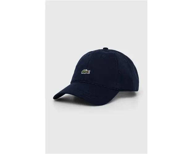 Lacoste sapca de baseball din bumbac culoarea bleumarin, cu imprimeu RK0491-031