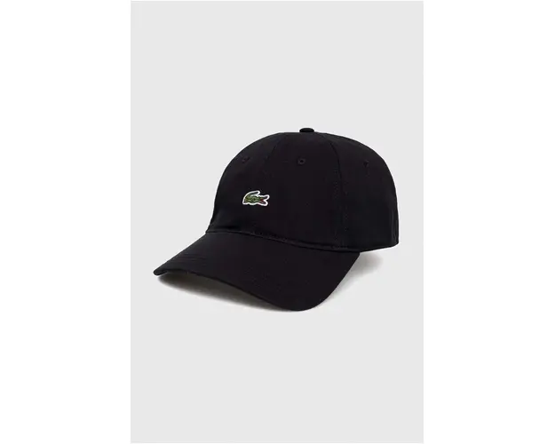 Lacoste sapca de baseball din bumbac culoarea negru, cu imprimeu RK0491-031