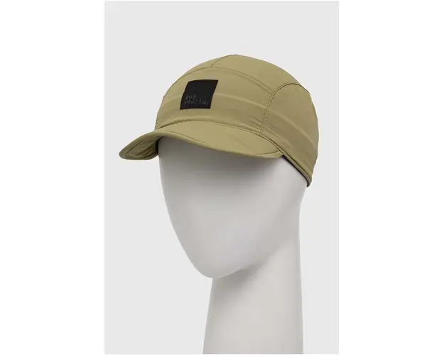 Jack Wolfskin sapca Road Trip culoarea verde, neted