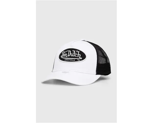 Von Dutch sapca culoarea alb, cu imprimeu