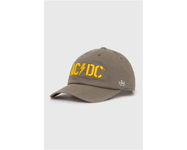American Needle sapca de baseball din bumbac ACDC culoarea verde, cu imprimeu