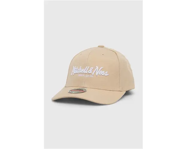 Mitchell&Ness sapca din amestec de lana culoarea bej, cu imprimeu
