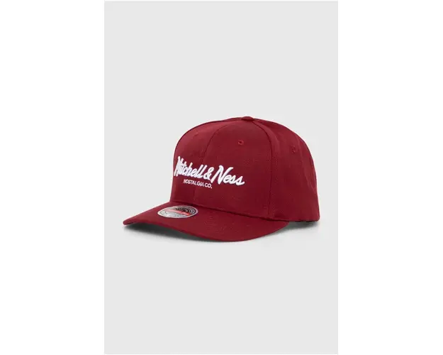Mitchell&Ness sapca din amestec de lana culoarea bordo, cu imprimeu
