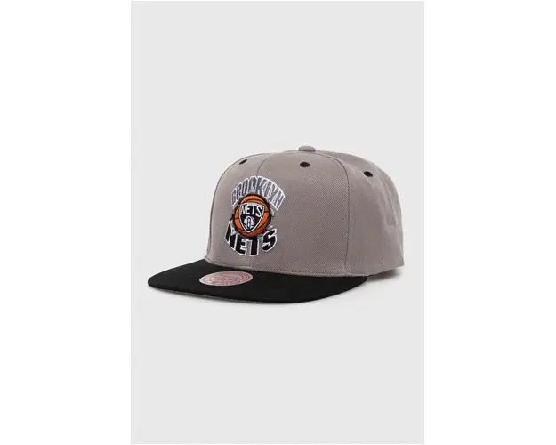 Mitchell&Ness sapca Brooklyn Nets culoarea gri, cu imprimeu