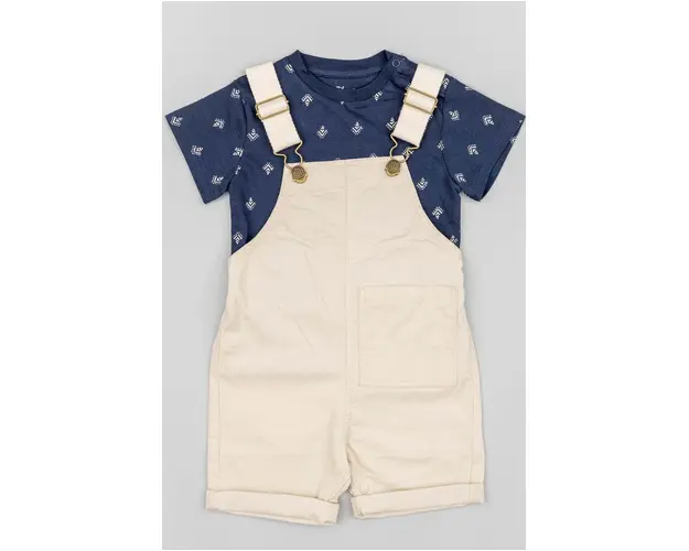 zippy set de bumbac pentru copii culoarea bej