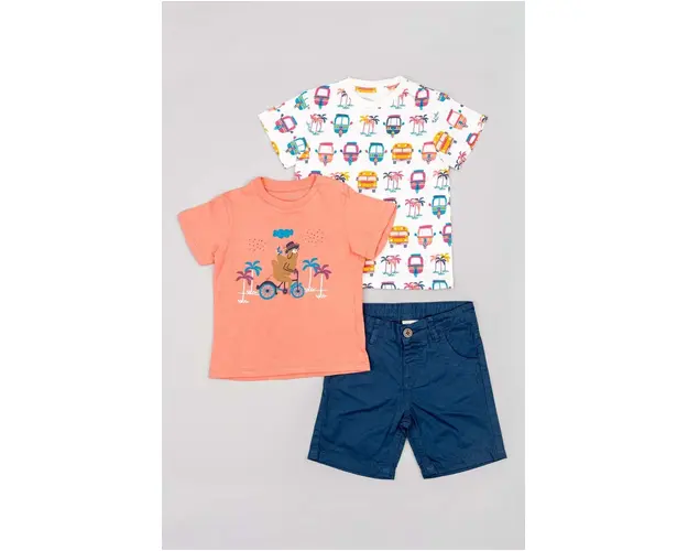zippy set de bumbac pentru copii culoarea roz