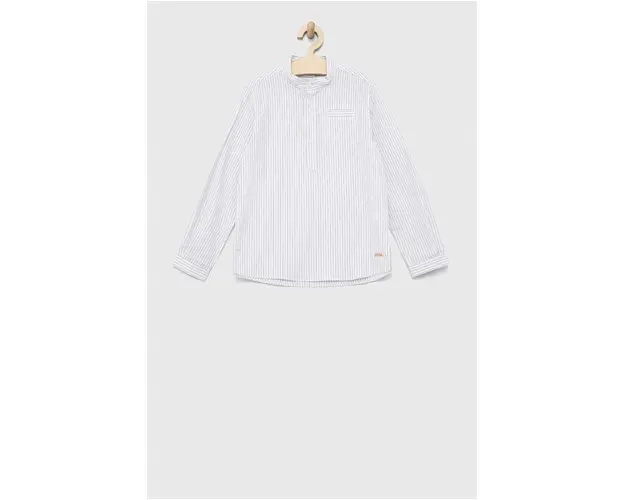 Birba&Trybeyond camasa de bumbac pentru copii culoarea alb