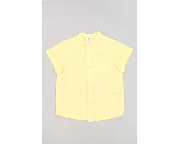 zippy camasa din amestec de in pentru copii culoarea galben
