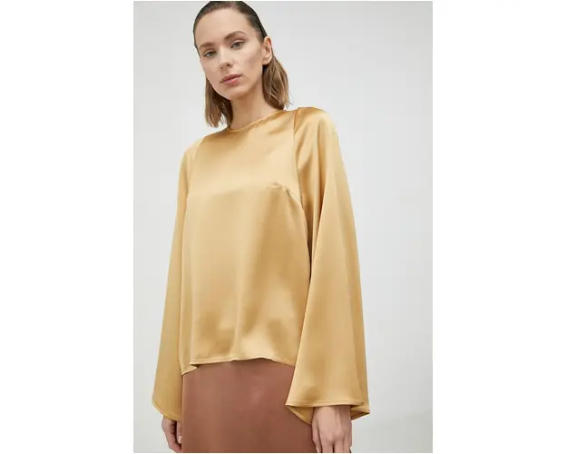 By Malene Birger bluza Brynnas femei, culoarea galben, neted