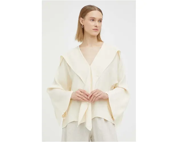 By Malene Birger bluza femei, culoarea bej, neted