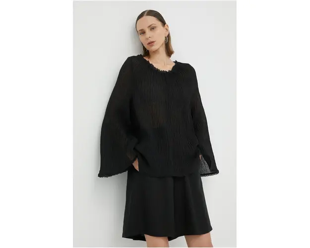 By Malene Birger bluza femei, culoarea negru, neted