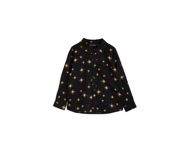 Mini Rodini camasa de bumbac pentru copii culoarea negru