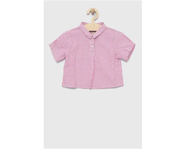 United Colors of Benetton camasa de bumbac pentru copii culoarea roz
