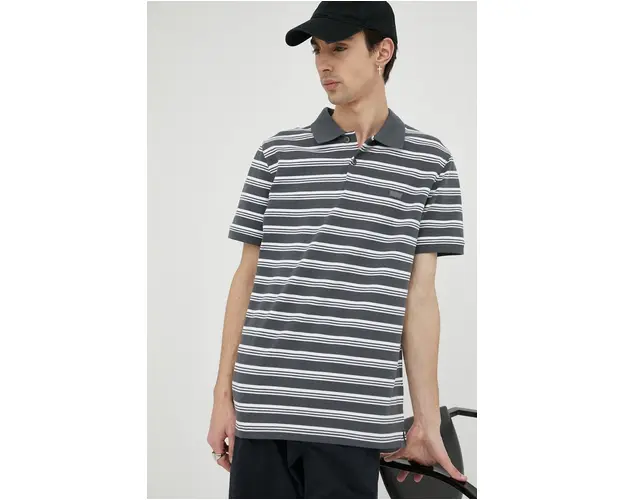 Levi's tricou polo barbati, culoarea gri, modelator