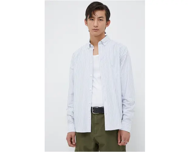 Les Deux camasa barbati, culoarea turcoaz, cu guler button-down, regular