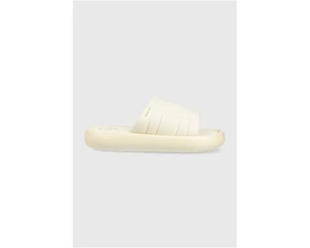 Gant papuci Stayla femei, culoarea bej, cu platforma, 26507909.G190