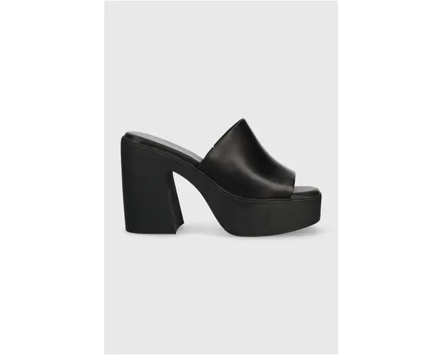 Aldo slapi de piele Maysee femei, culoarea negru, cu toc drept, 13542926.MAYSEE