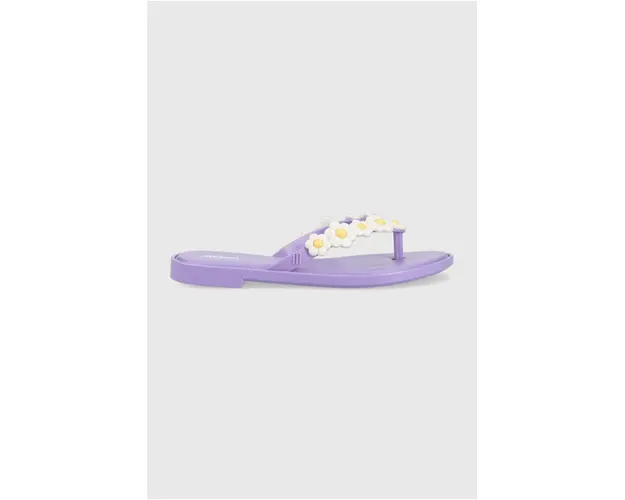 Melissa slapi MELISSA FLIP FLOP SPRING AD femei, culoarea violet, cu toc plat, M.33715.AL242