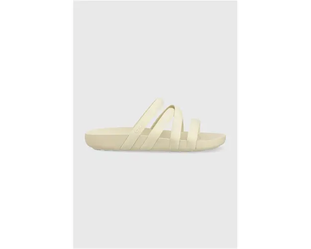Crocs papuci Splash Strappy Sandal femei, culoarea bej 208217