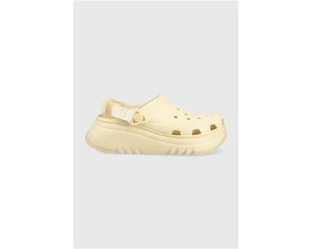 Crocs papuci Classic Hiker Xscape Clog femei, culoarea bej, cu platforma 206772