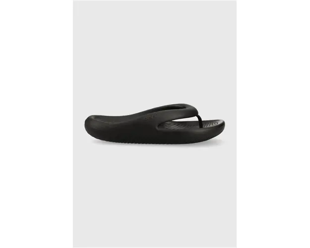 Crocs slapi Mellow Slide femei, culoarea negru, cu toc plat 208437