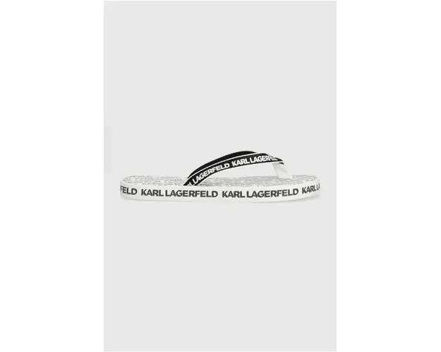 Karl Lagerfeld slapi KOSTA MNS barbati, culoarea alb, KL71003