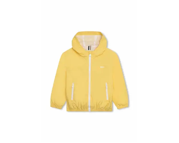 BOSS geaca copii culoarea galben