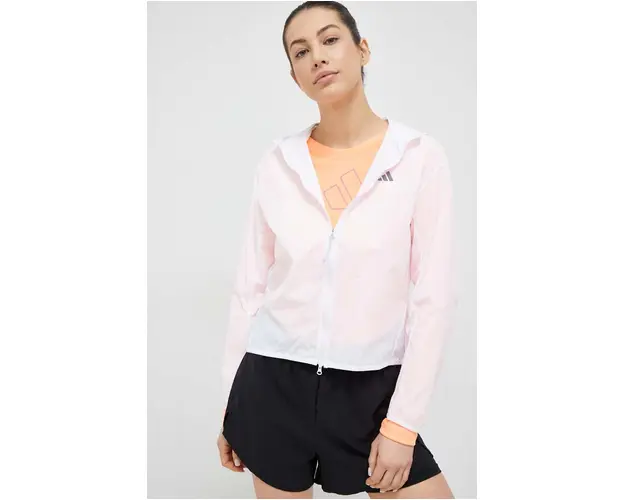 adidas Performance windbreaker Run It culoarea alb, de tranzitie
