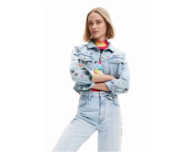 Desigual geaca jeans femei, de tranzitie