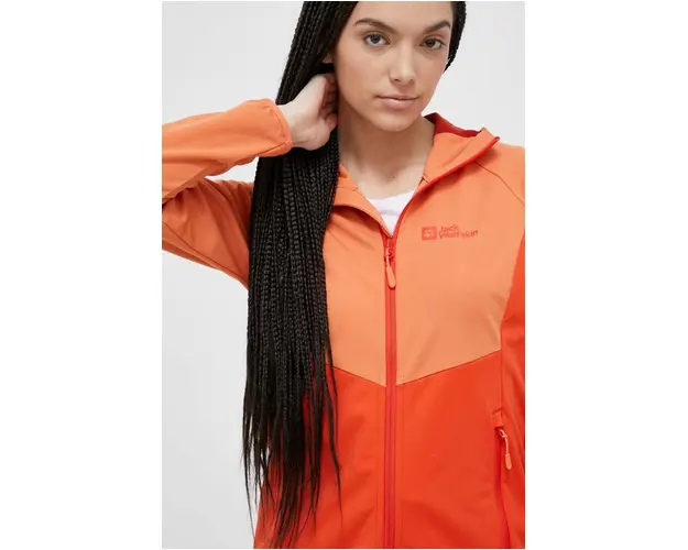 Jack Wolfskin jacheta de exterior Go Hike Softshell culoarea portocaliu