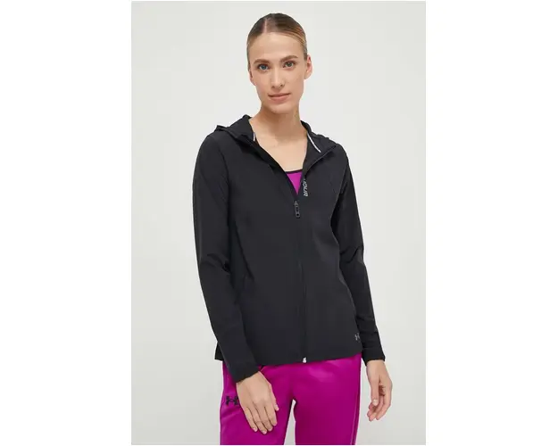 Under Armour jacheta de alergare OutRun the Storm culoarea negru