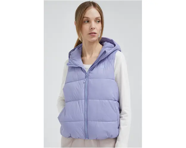 4F vesta femei, culoarea violet, de iarna