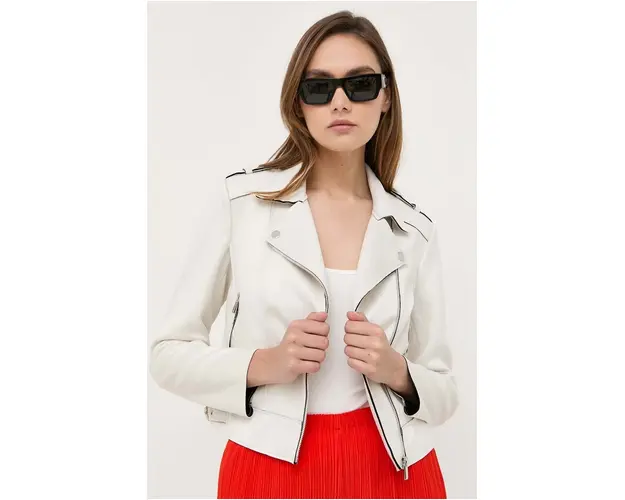 Morgan geaca femei, culoarea alb, de tranzitie