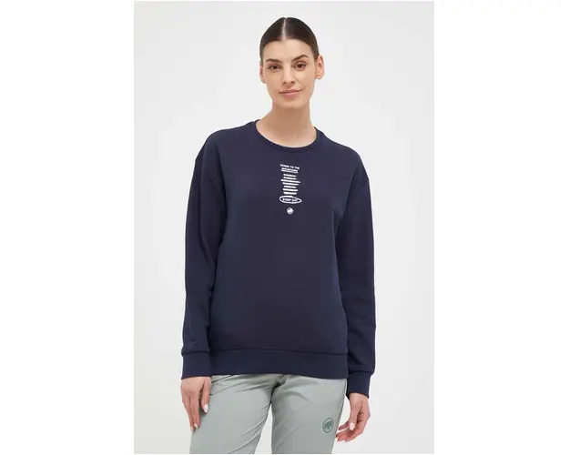 Mammut bluza Core ML femei, culoarea albastru marin, cu imprimeu