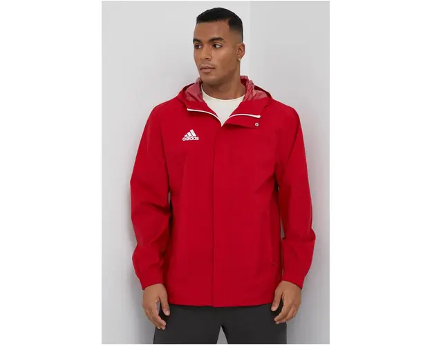 adidas Performance windbreaker Entrada 22 culoarea rosu, de tranzie IK4009