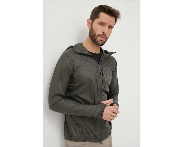 Houdini geaca de ploaie Come Along barbati, culoarea verde, de tranzitie